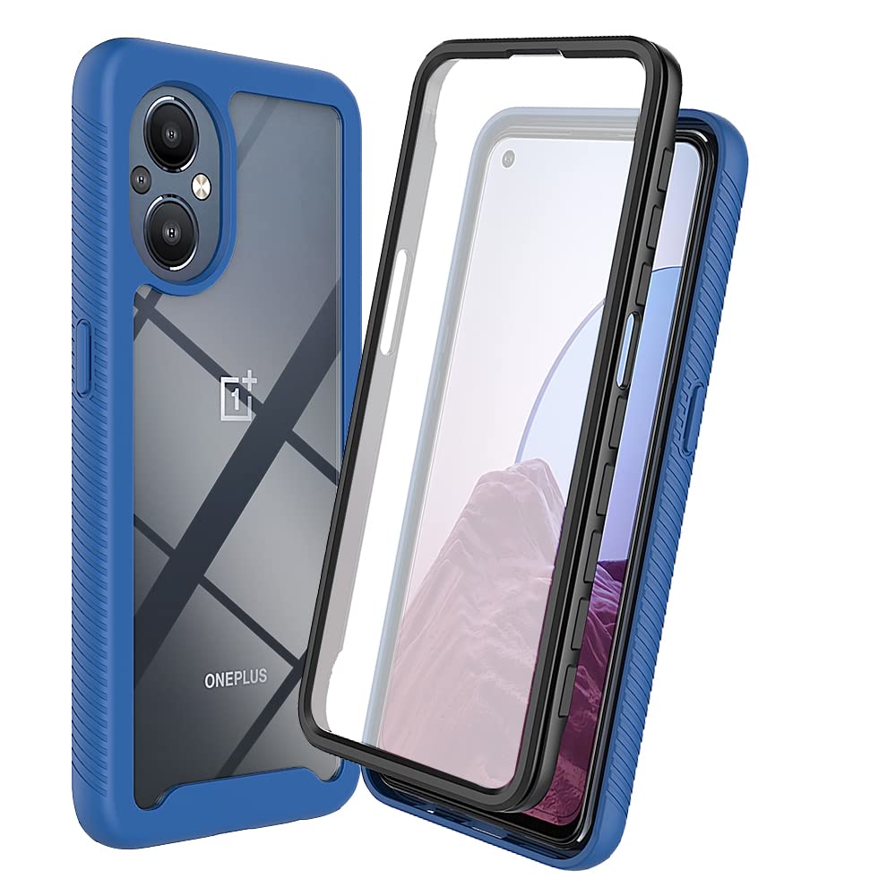 XINNI Case for Oppo Reno8 Lite 5G(Reno 8 Lite 5G), 360 Degree Shockproof Protective All-Round Protection with Built-in Screen Protector, Robust Bumper Outdoor Cover, Dark Blue