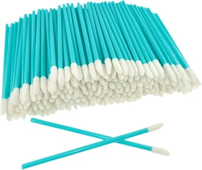 ZHIYE Lip Brushes 200Pcs Blue Handles Make Up Brush Lipstick Lip Gloss Wands