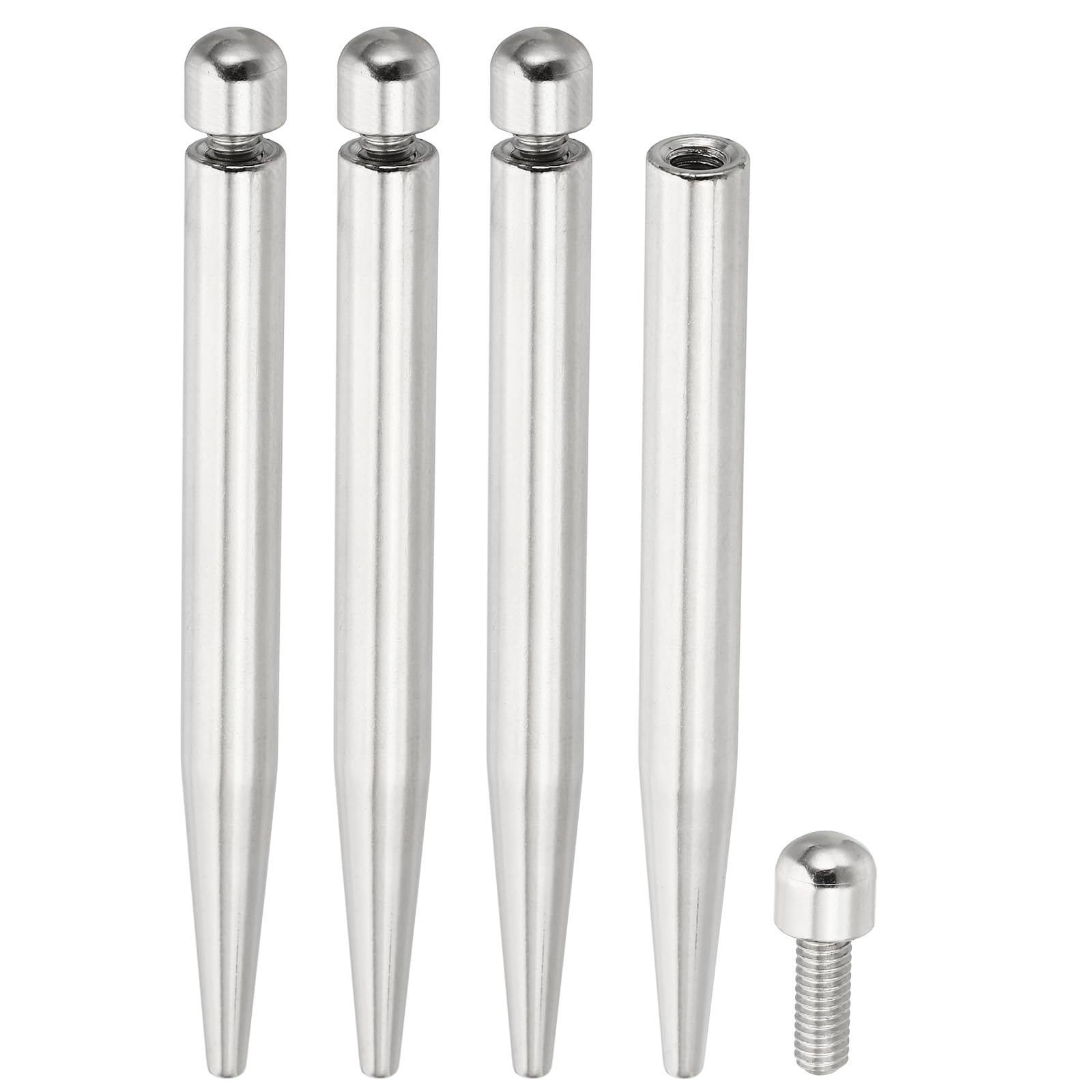 PATIKIL 2/7 x 2.8 inch Sign Standoff Screws, 8 Pcs Stainless Steel Wall Standoff Mounting Hardware Advertising Glass Nail for Hanging Acrylic Picture Frame Acrylic Panel, Silver
