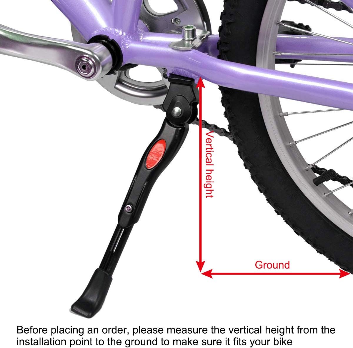 SEISSO Bike Kickstands Center Mount for 16 18 20 22 Inch Bicycles Adjustable Aluminum Alloy Kickstands for Mountain Bike Road Bicycles Kids Adult : Home Improvement