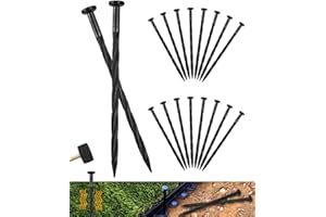 Meboyz 70pack 8-Inch Plastic Landscape Edging Spikes Landscape Anchoring Nail Spiral Landscape Stake for Weed Barrier, Paver Edging, Landscape Edging, Artificial Turf, Grass Pathway
