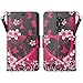 ZTE ZMAX PRO Case, ZTE GRAND X MAX 2 WALLET, Phonelicious® Wallet PU Leather Case Premium Pouch ID Credit Card Cover Flip Folio Book Style with Money Slot +Pen (HEART SAKURA WALLET)