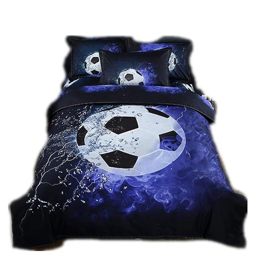 Conjunto de edredón jejeloiu con diseño de balón de fútbol