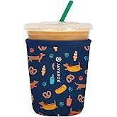 Sok It JavaSok Iced Coffee & Cold Soda Insulated Neoprene Cup Sleeve (Hot Dawgs, Small: 16-20oz)
