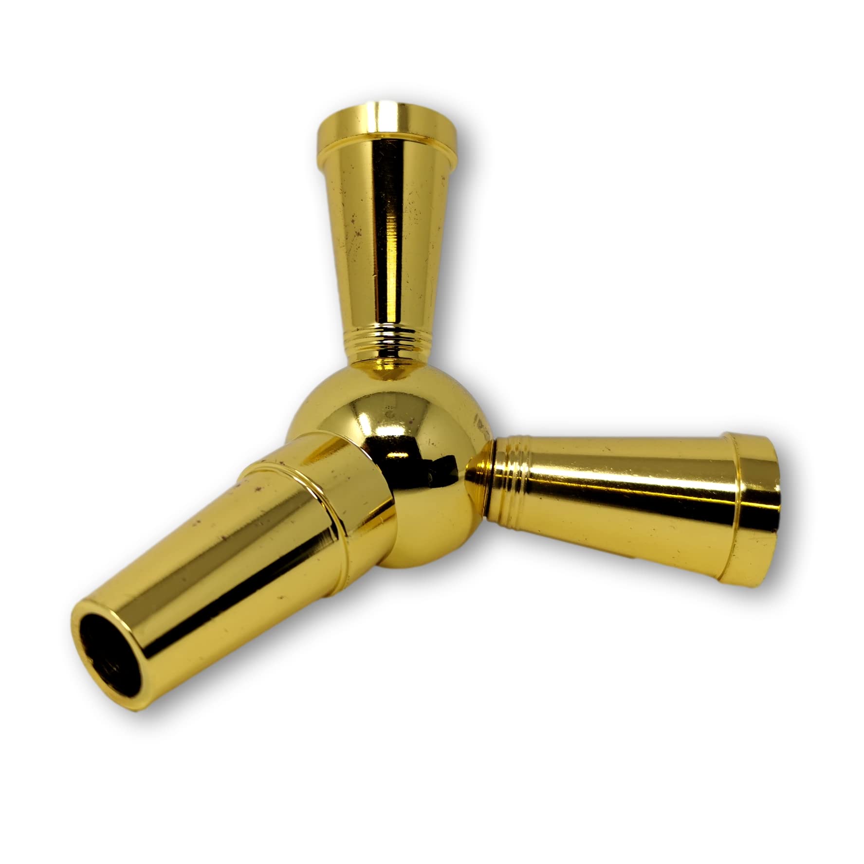 EKNA Shisha Hose Connection - Hose Adapter Shisha in Gold - Hose Adapter for Shisha - 1 to 2 Hose Connection Shisha (Gold)