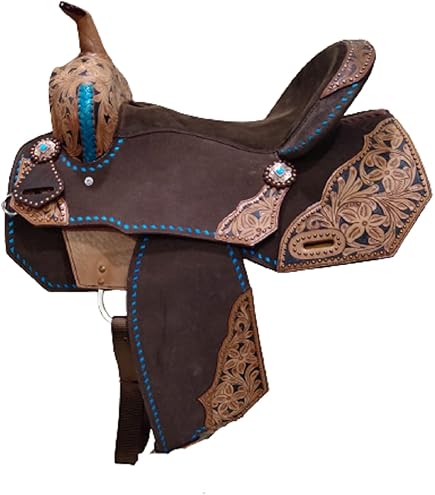 Ensemble De Selle De Cheval Western En Cuir - Taille 10 à 18, Pour Chevaux De Trait