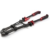 STEELMAN Folding Bolt Cutter with Ergonomic Handles, 24-inch, Cuts Bolts and Locks, Steel Construction, Non-Slip Grip