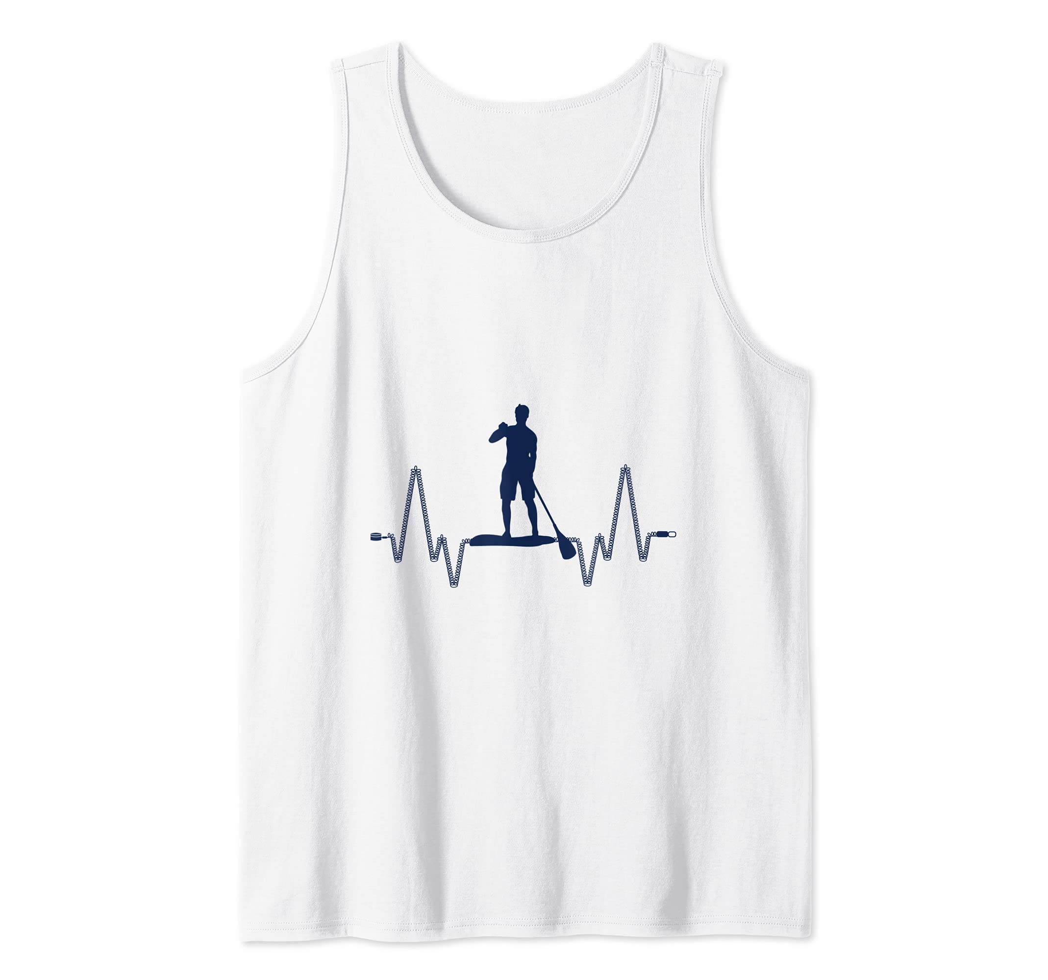 SUP love stand up paddlers water sports heartbeat MRT Tank Top