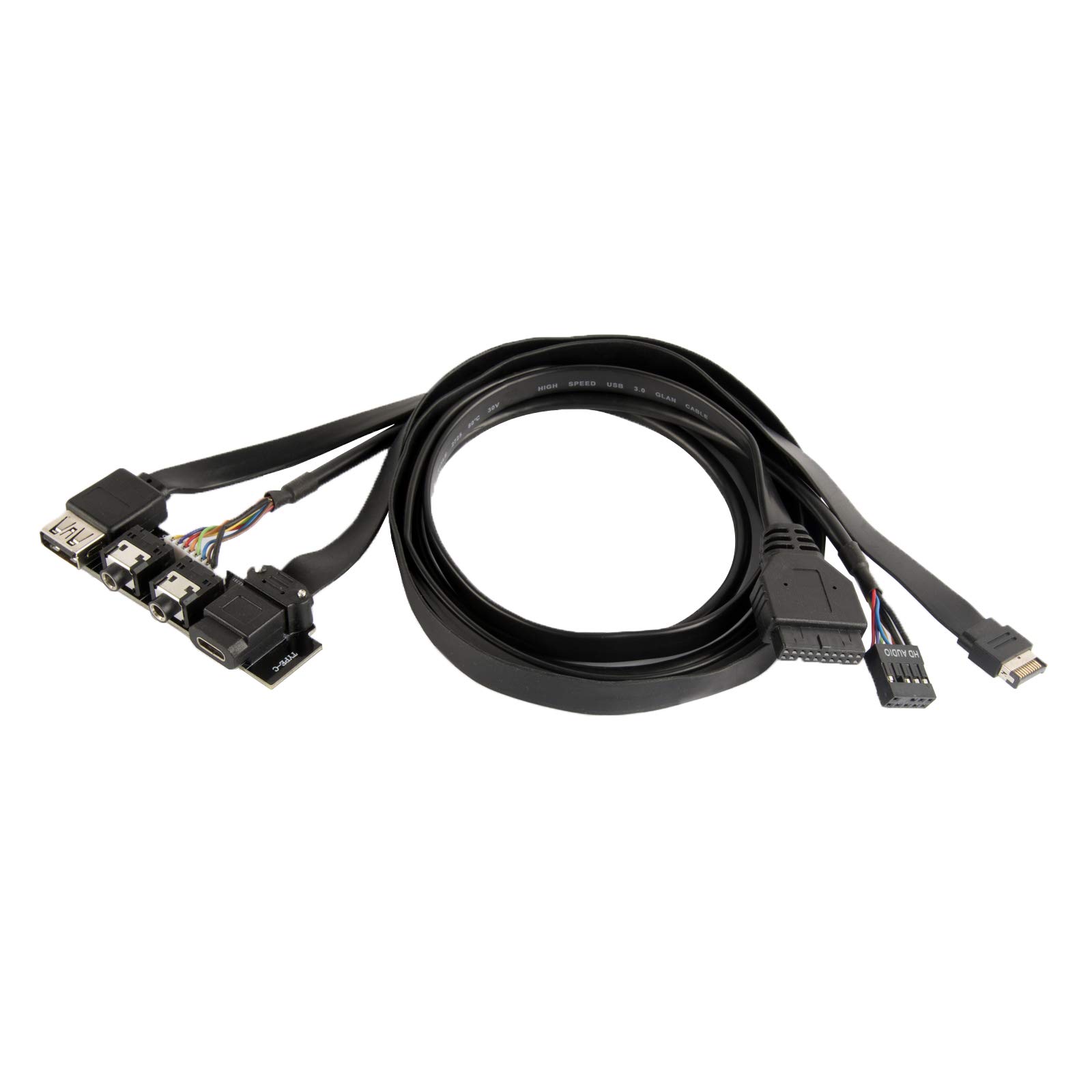 SilverStone G11313530-RT - I/O port upgrade to USB3.1 Gen2 (10Gb/s), Type-C connector, flexible flat cables