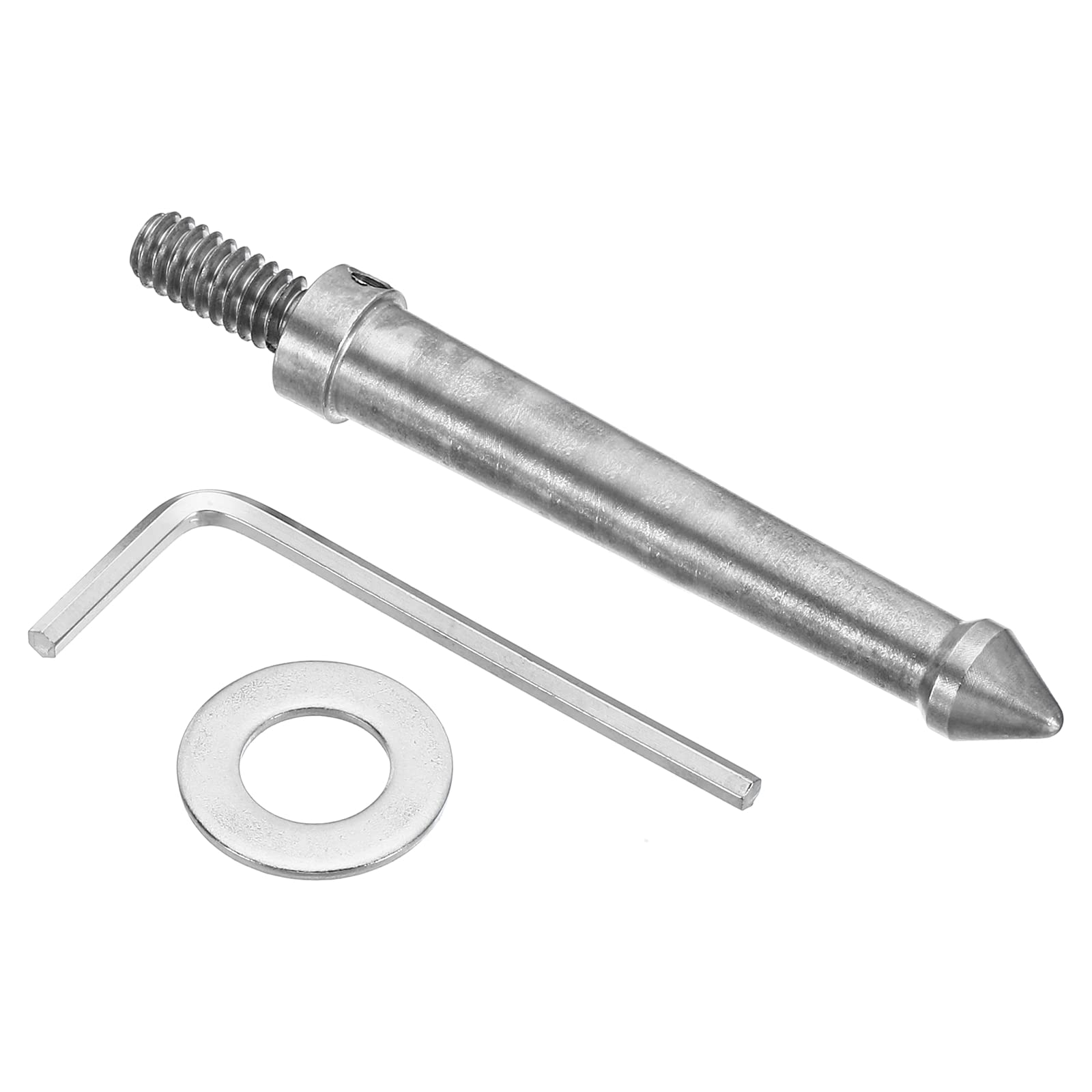 PATIKIL 1/4 Inch Thread Tripod Spike, 80mm Camera Tripod Ground Spike Screw Stainless Steel Spike Mount Adapter for Monopod Style 1, Silver