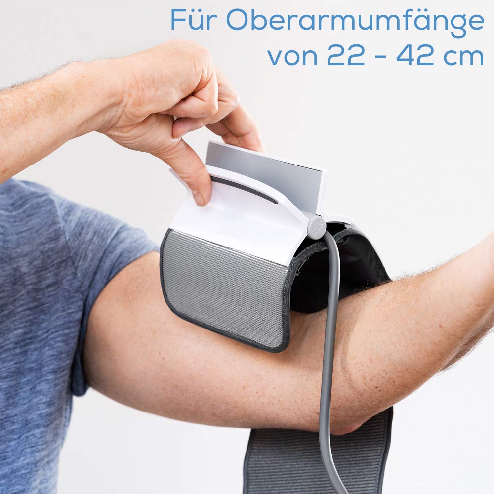 Beurer BM 51 easyClip Oberarm-Blutdruckmessgerät mit innovativer Clip-Manschette für einfaches Anlegen, klinisch validiert, vollautomatische Blutdruck- und Pulsmessung am Oberarm 5