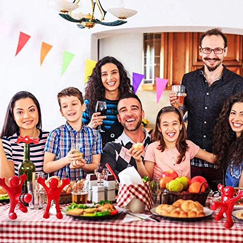 Faraone4w 3 in 1 Wine Opener Set, Happy Man Bottle Opener, Wine Bottle Stoppers Wine Bottle Corkscrew Beverage Bottle Stopper Corkscrew, Novelty Set - Gift Set - Wine Saver