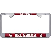 Officially Licensed Premium Shiny Chrome Metal License Plate Frame - Second Generation - Alumni Version (Oklahoma)