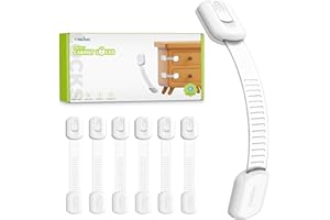 TRILINK Adjustable Strap Child Locks for Cabinets, Baby Safety Proofing Latches for Cupboard, Drawer, Door, Fridge, Toilet - 