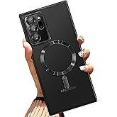 AIGOMARA Magnetic Case for Samsung Galaxy Note 20 Ultra [Wireless Charging Compatible] Soft TPU Phone Cover Anti-Scratch Shockproof Slim Case for Women Men - Black