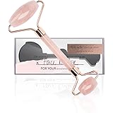 Kitsch Rose Quartz Roller for Face, Genuine Semi-Precious Gemstone Face Roller for Eyes, Neck and Body, Rose Quartz Facial Ma