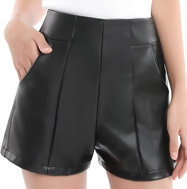 leather shorts amazon
