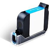 Flylin 12.7mm 42ml Portable Handheld Printer Ink Cartridge Quick Dry Black | 42ml quick drying ink, 12.7mm handheld printer replacement, Black original cartridge, Portable inkjet coding spare