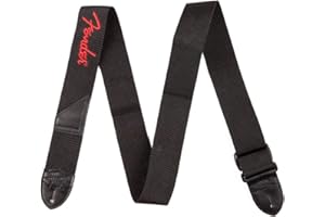 Fender 2 Black Poly Strap, Red