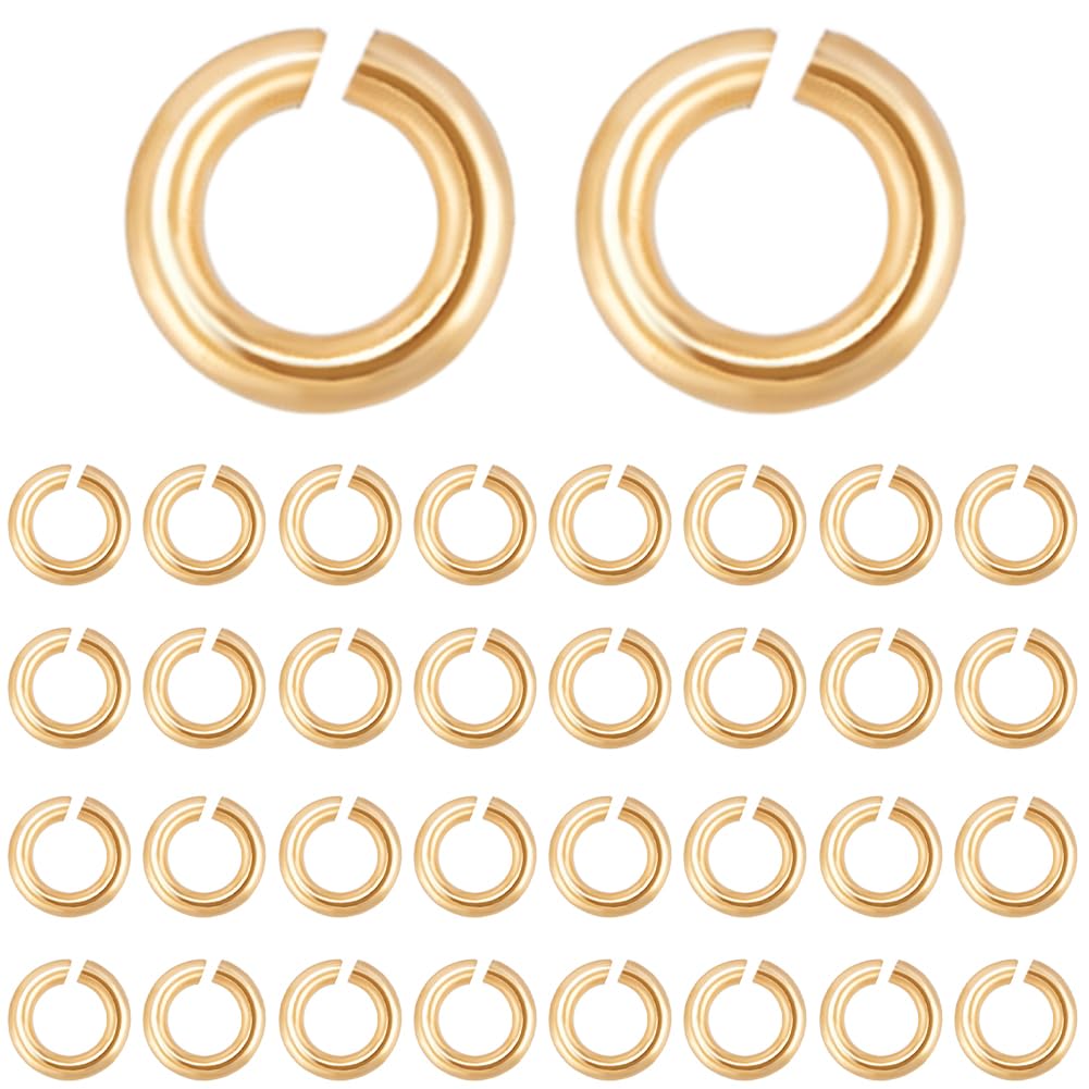 Beebeecraft 1 Box 300Pcs 3mm Open Jump Rings 24K Gold Plated Brass Single Loop Jump Rings Connectors Linking Ring for Jewellery Making Bracelets Necklace Supplies DIY Craft