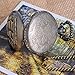 Loweryeah Ancient Bronze Engraved Pattern Round Pocket Watch