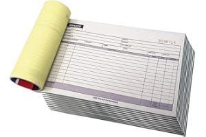 10 Pack Large Sales Order Book Receipt Invoice Duplicate Carbonless 50 Sets 5.5" X 8"5 (10 pck Horizontal)