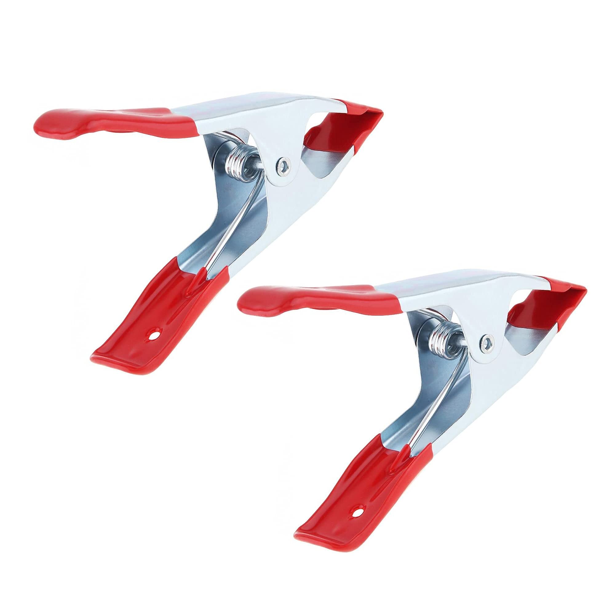 Pack of 2-6" Spring Clamps, Heavy Duty Clamp, Metal Clamps, 6 Inch, Large Strong Clips Hand Squeeze Grip, Wide Jaw, Hardware Clap, for Photography, Furniture, Camping, Working, Pony, Industrial