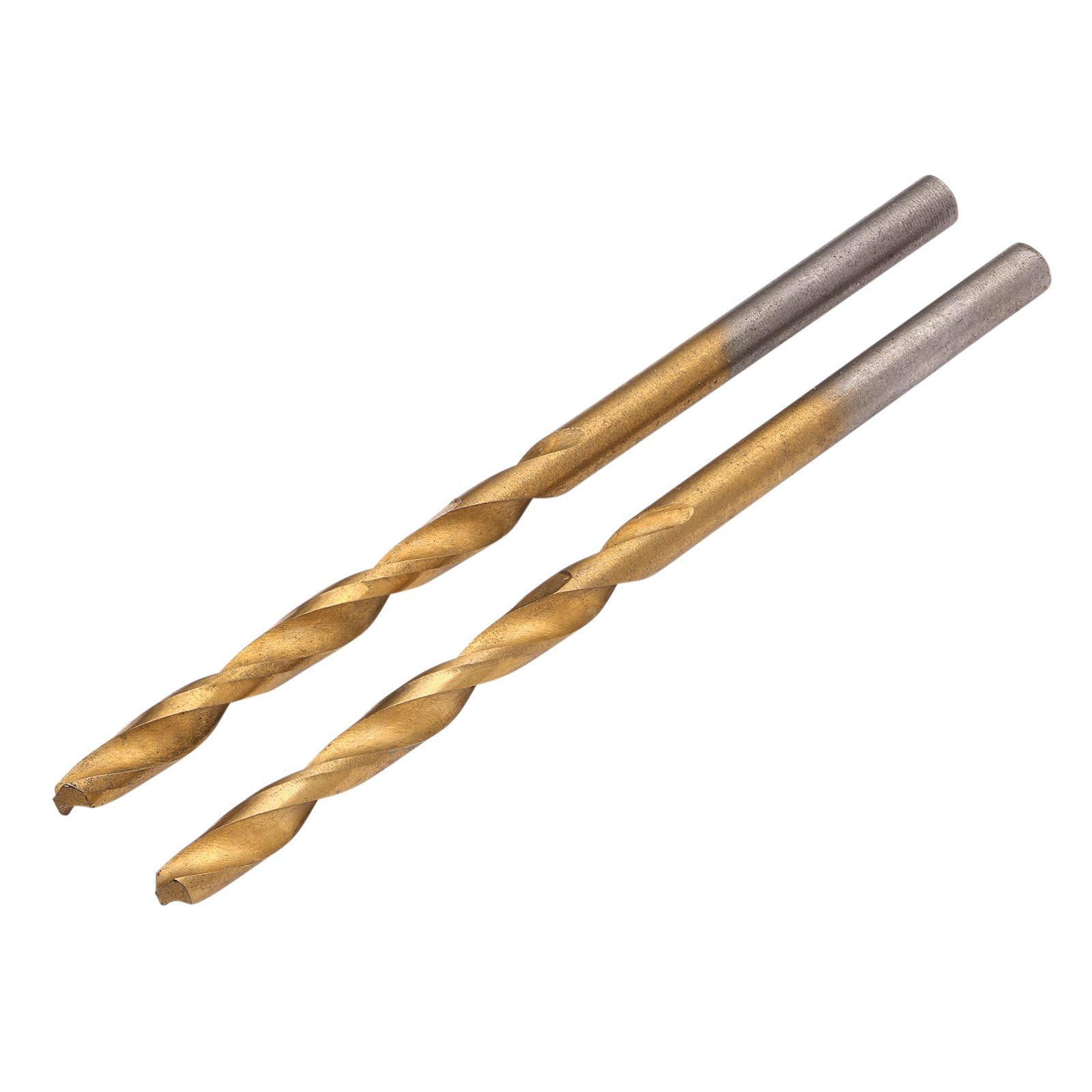 Draper 2pcs HSS Titanium Nitride Coated Drill Bit, 3.2mm x 34mm - 08863 - for Steel, Non-Ferrous Metals, Wood and Hard Plastic