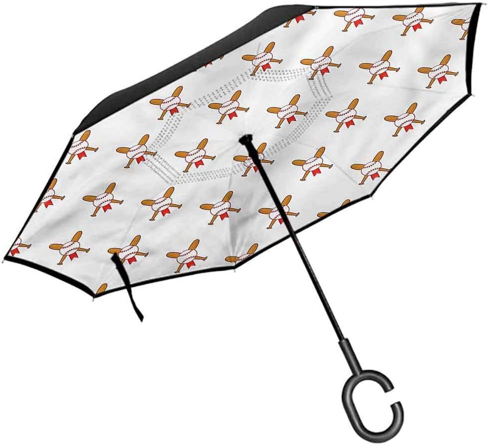 ScottDecor Baseball Personalized Umbrella Crossed Bats