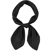 CHUNG Women Square Scarf 27.5" Emulation Silk Head Bandanas Neckerchief | Neck Scarf, Solid Color Satin scarves,fashion Handbag Hair Ribbons, neck carr&eacute;, 50s Retro Headwear,Light Weight Soft