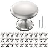 POZEAN Cabinet Knobs Brushed Nickel 30 Pack Cabinet