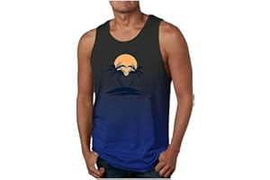 Palm Trees Summer Sun Beach T-Shirt Men Tank Top Fitness Home Wear Hawaiian Summer Tropical Beach Gym Muscle T Shirts