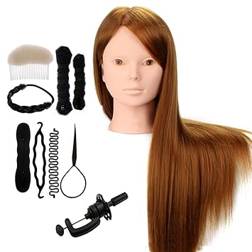 Amazon Com Tfmox Training Head Hair Hairdressing Training Head