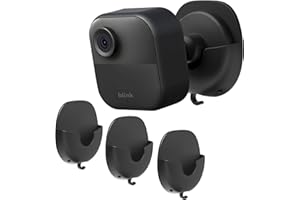 SIBADA Blink Camera Wall Mount 3 Pack for Blink Outdoor 4/Outdoor 2K+/Mini/Mini 2/Mini 2K+ Indoor Cameras, No Drill, Strong Adhesive, Damage-Free, Easy to Install (Black)