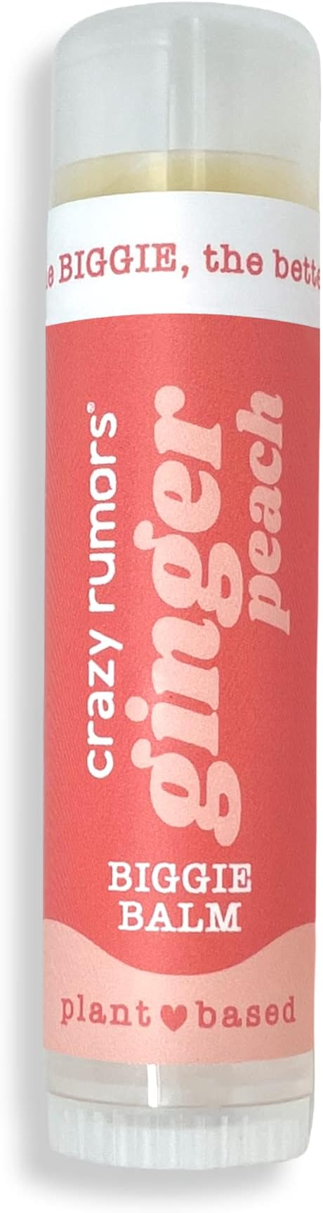 Crazy Rumors Ginger Peach BIGGIE Lip Balm Stick 4X Size 100% Natural Vegan