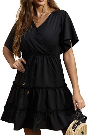 black sundress short