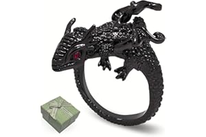 ⅠCROCHET Adjustable Crochet Yarn Tension Ring for Crocheting, Crochet Knitting Rings for Tension, Crochet Accessories Christmas Gift for Your Family and Friends (Black Flying Dragon)