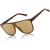 FEISEDY Flat Top Sunglasses for Women Men Trendy Square Frame Sunglasses Designer Shades UV 400 Protection B0170