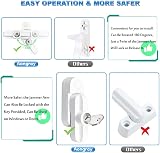 Aongray 4pk Zinc Sash Jammer Locks for uPVC Windows Doors Home Security White view 3