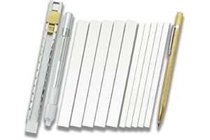 VASTOOLS Soapstone Holder Set/ Mark White Clear and Removable Markings, Flat and Round Holder, 4pcs Flat and 4pcs Round Repla