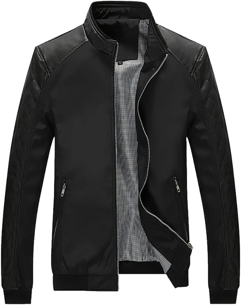 KolongvangieMen's Casual Windbreaker Lightweight Bomber Jacket