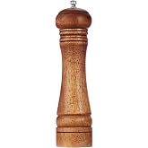 Gulex Wood Pepper Grinder Pepper Mill Adjustable Coarseness 8 Inch Retro