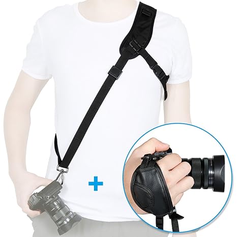 Rovtop 2 en 1 Kit de Correa de Hombro para Cámara y Grip de Muñeca ...