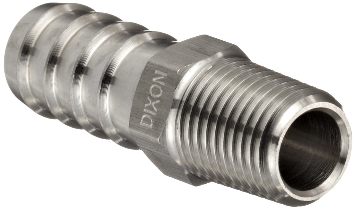 Dixon RN64 Stainless Steel 316 Hose Fitting 1/2 NPT Male x 3/4 Hose ID