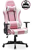 AutoFull Pink Gaming Stuhl Bürostuh Chefsessel PU-Leder Ergonomische