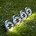 Aogist Solar Ground Lights, LED Garden Lights Patio Disk Lights In-Ground Outdoor Landscape Lighting for Lawn Patio Pathway Yard Deck Walkway (Warm White, 4 Pack)