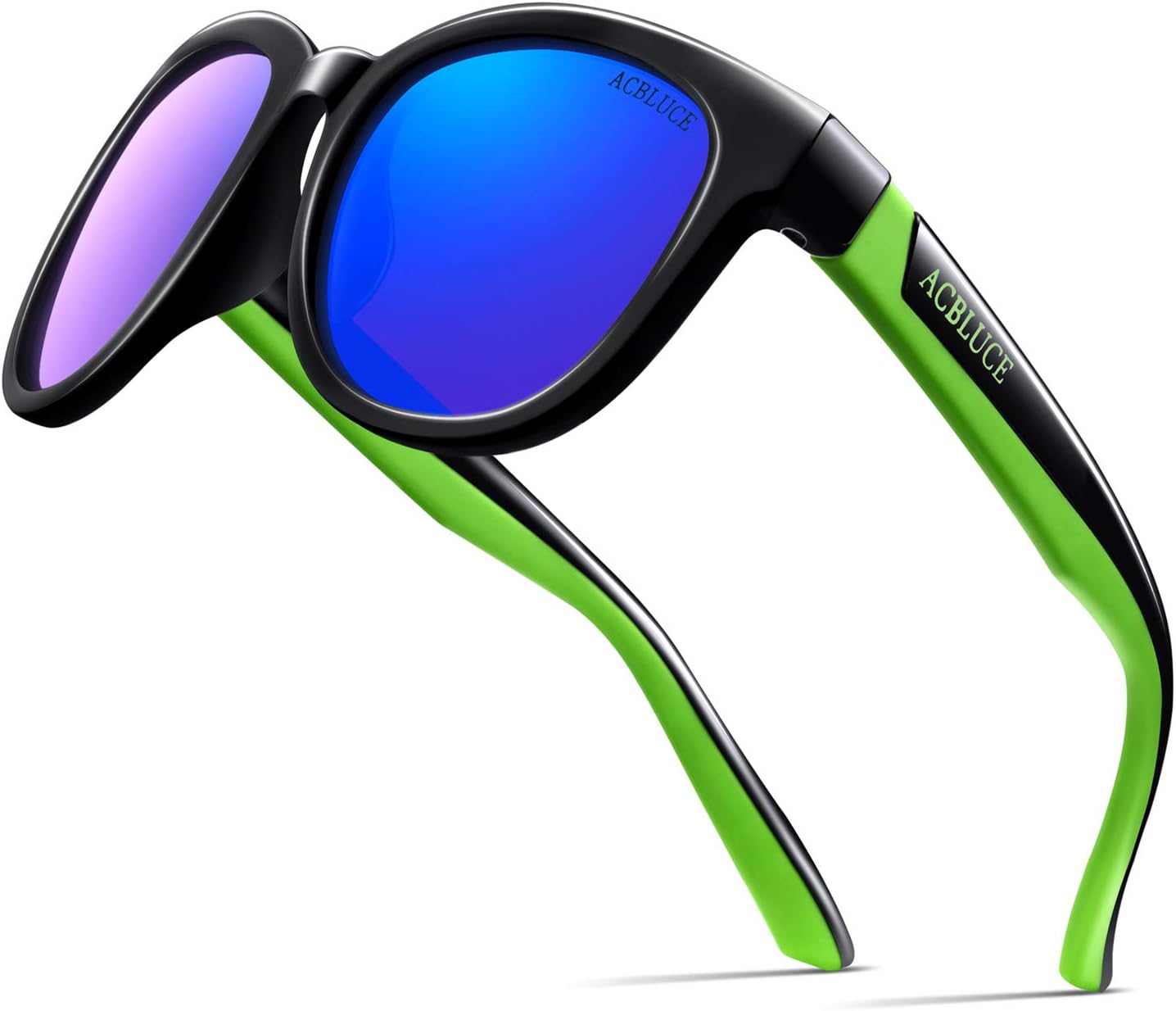 ACBLUCE Kids Polarized Sports Sunglasses TPEE Frame with Adjustable Strap for Boys Girls Age 6-12