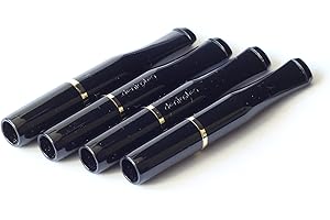 Denicotea Filter Holders 4-Pack - Black with Gold Ring - 77mm Compatible with 9mm Filters