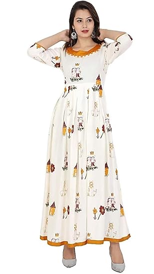 white cotton anarkali kurta