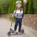 TENBOOM Kids Scooter Ages 6-12 Adjustable Handlebar Light Up Black view 2